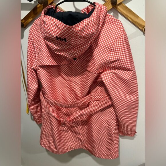 Like new- HALLY HANSEN GINGHAM PRINT - RAIN COAT- Large - Picture 11 of 12